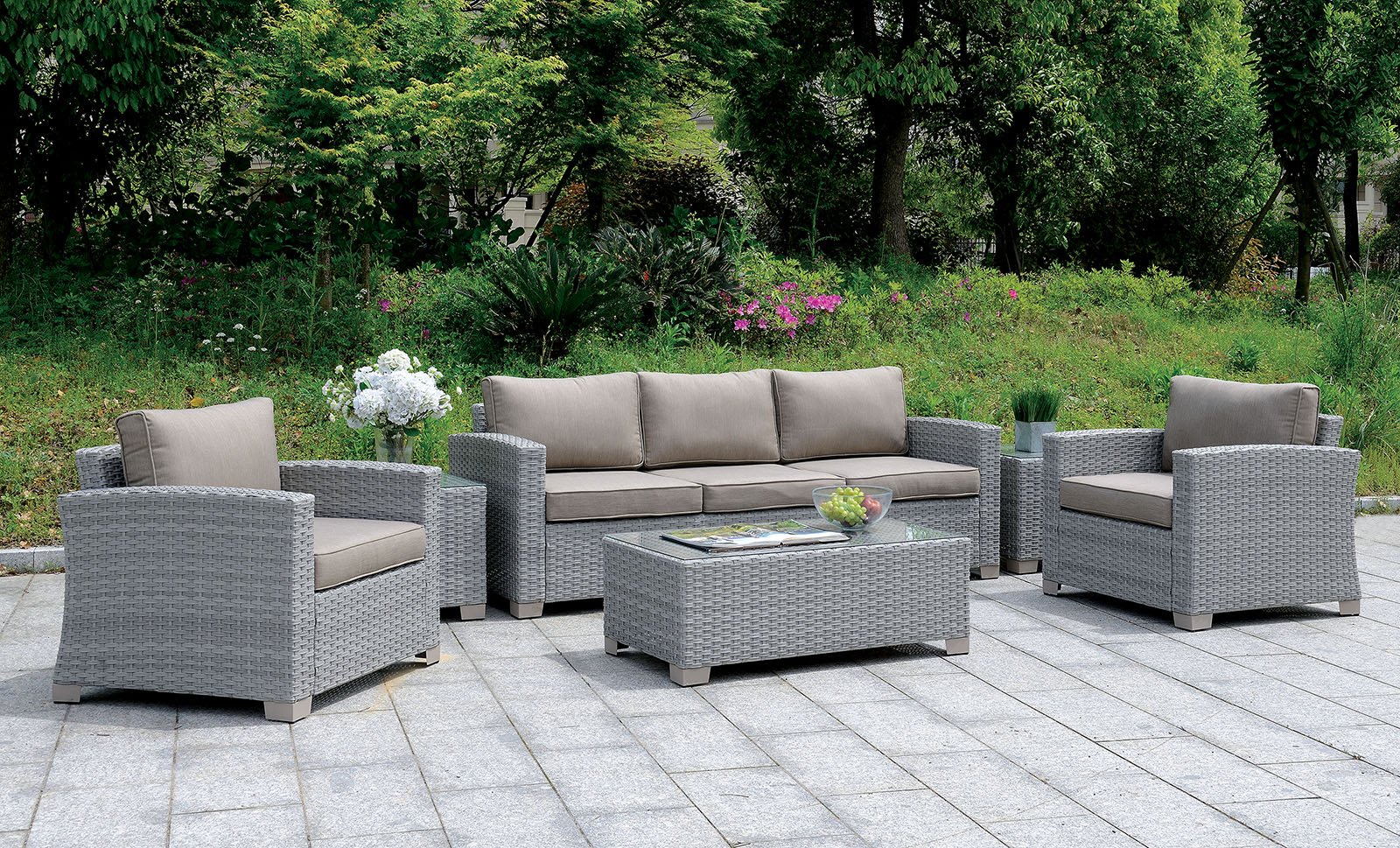 grey 6 piece patio set