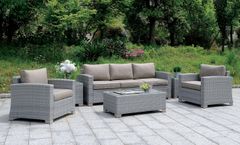 Furniture of America® Brindsmade Gray/Brown 6-Piece Patio Set