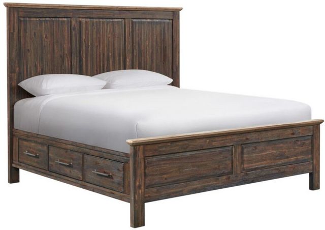 Intercon Transitions Driftwood/Sable Queen Panel Storage Bed