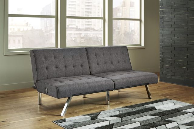 Signature Design by Ashley® Sivley Charcoal Flip Flop Armless Sofa 7