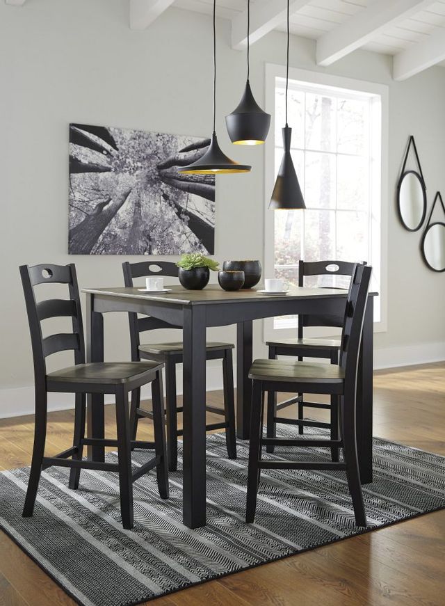 Signature Design by Ashley® Froshburg 5-Piece Grayish Brown Counter Height Dining Table Set 3