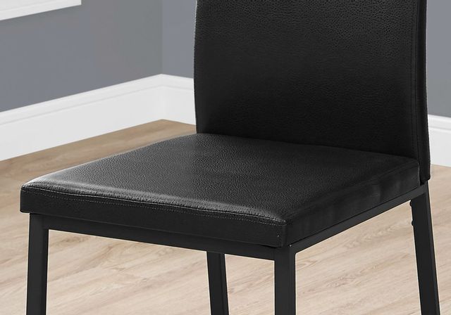 Chaises de salle à manger 2 morceaux en tissu noir Monarch Specialties® 3