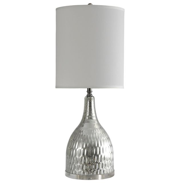 Stylecraft Table Lamp, Silver/Glass 0