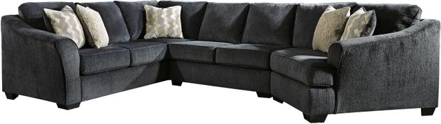 Signature Design by Ashley® Eltmann 3-Piece Slate Left-Arm Facing Sectional with Armless Loveseat and Cuddler