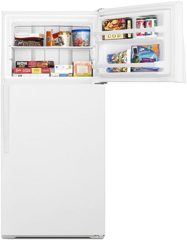 Whirlpool® 14.3 Cu. Ft. Monochromatic Stainless Steel Top Freezer Refrigerator 18