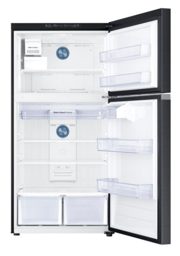 Samsung 21 Cu. Ft. Top Freezer Refrigerator-Fingerprint Resistant Black Stainless Steel - Scratch & Dent 1