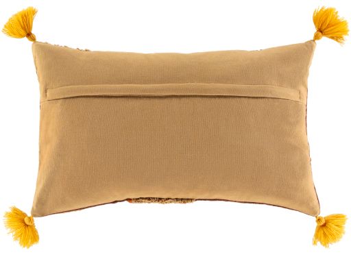 Surya Declan Burgundy 12"x20" Toss Pillow with Down Insert-3