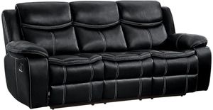 Homelegance® Bastrop Black Double Reclining Sofa