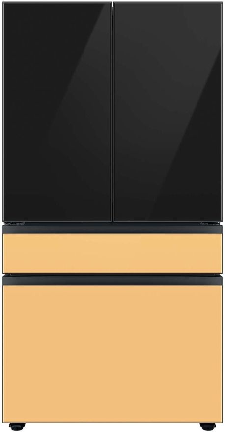 Samsung Bespoke 36" Sunrise Yellow Glass French Door Refrigerator Middle Panel 1