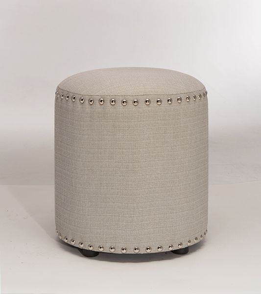 Hillsdale Furniture Laura Gray Fabric Vanity Stool-2