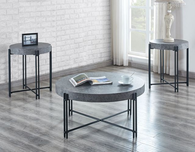 Steve Silver Co.® Morgan Grey Round Cocktail Table 1