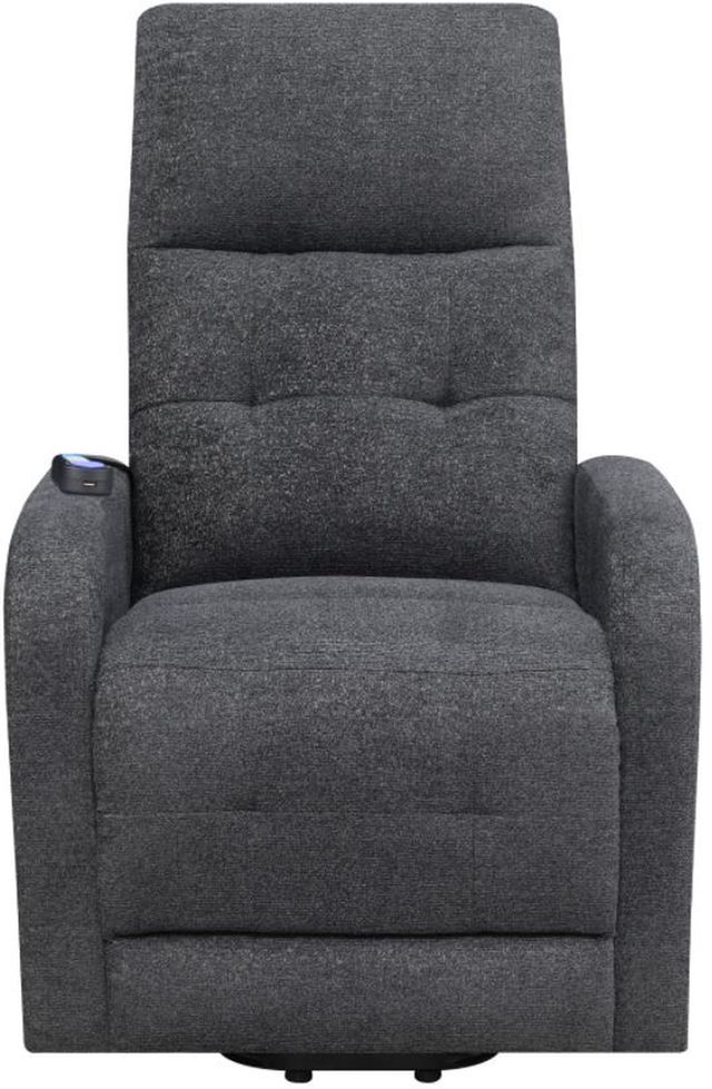 Coaster® Grey Tufted Upholstered Power Lift Recliner 8