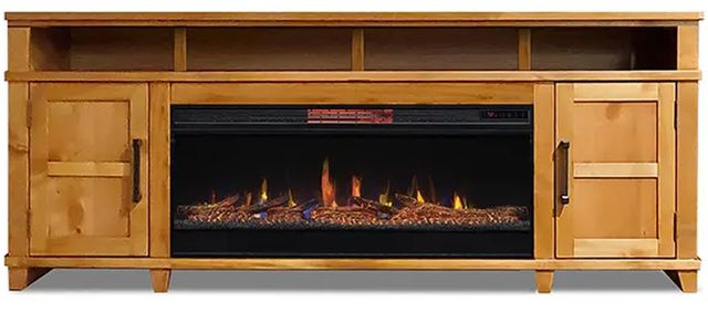 Legends Furniture Inc. Deer Valley Fruitwood 86" Fireplace Console 3