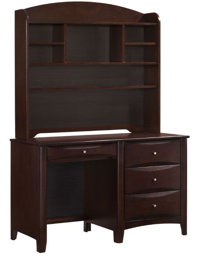 Coaster® Phoenix Cappuccino Computer Desk with Hutch | Jarons Furniture ...