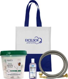 Essentiels pour lave-vaisselle Excelsior® - Capsules de détergent, agent de rinçage et tuyau