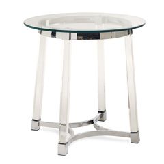Elements Lucinda Glass End Table
