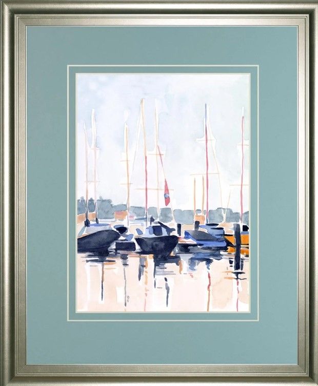 Classy Art Watercolor Boat Club II By Emma Scarvey Wall Art | Fischer ...