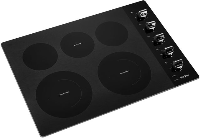 Whirlpool® 30" Black Electric Cooktop-WCE77US0HB-1