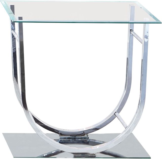 Coaster® Chrome U-Shaped End Table-0