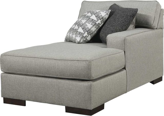 Benchcraft® Marsing Nuvella 4-Piece Slate Sectional with Chaise 5