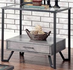 Furniture of America® Ponderay Gray/Black End Table
