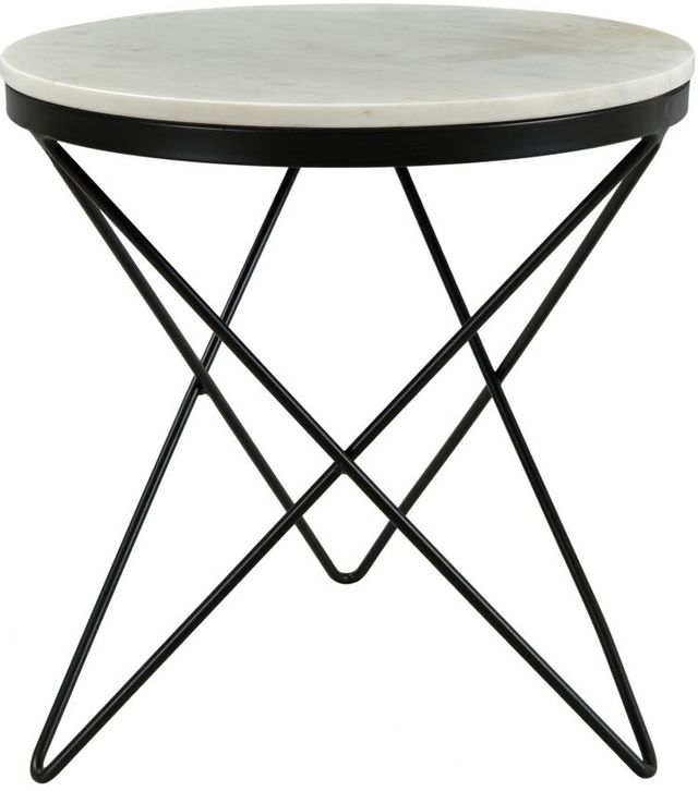 Moe's Home Collection Haley White and Black Side Table