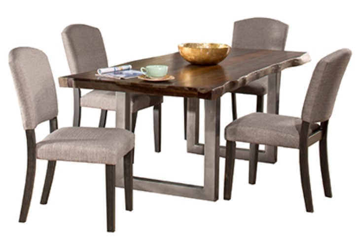 Hillsdale Furniture Emerson 5-Piece Gray/Gray Sheesham Dining Set ...