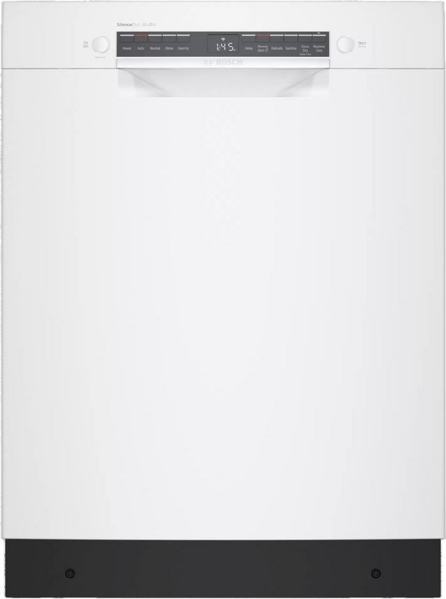 Bosch® 300 Series 24" White Front Control Built In Dishwasher