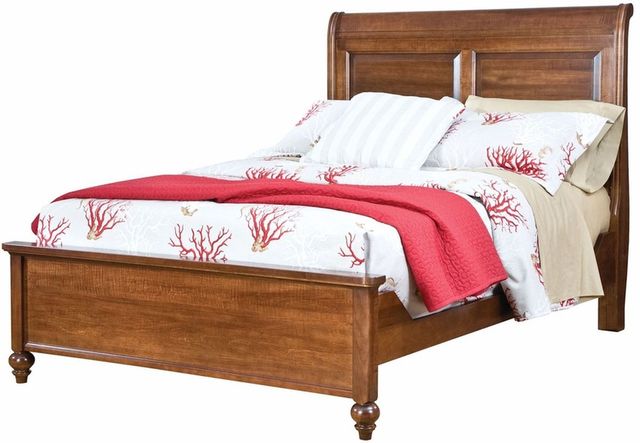 Durham Furniture Solid Accents Cherry Mist Queen Sleigh Bed 0