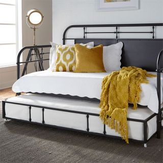 Liberty Furniture Vintage Black Twin Metal Day Bed with Trundle