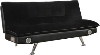 Coaster® Black Odel Upholstered Sofa Bed With Bluetooth Speakers