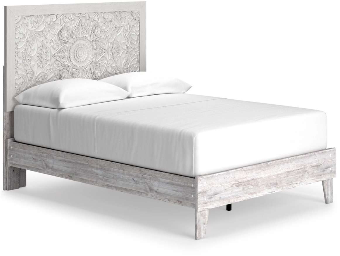 Signature Design By Ashley® Paxberry Whitewash Queen Panel Platform Bed ...