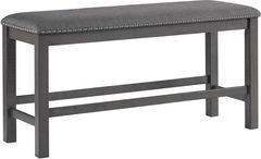Signature Design by Ashley® Myshanna Antiqued Gray Dining Bench with Footrest
