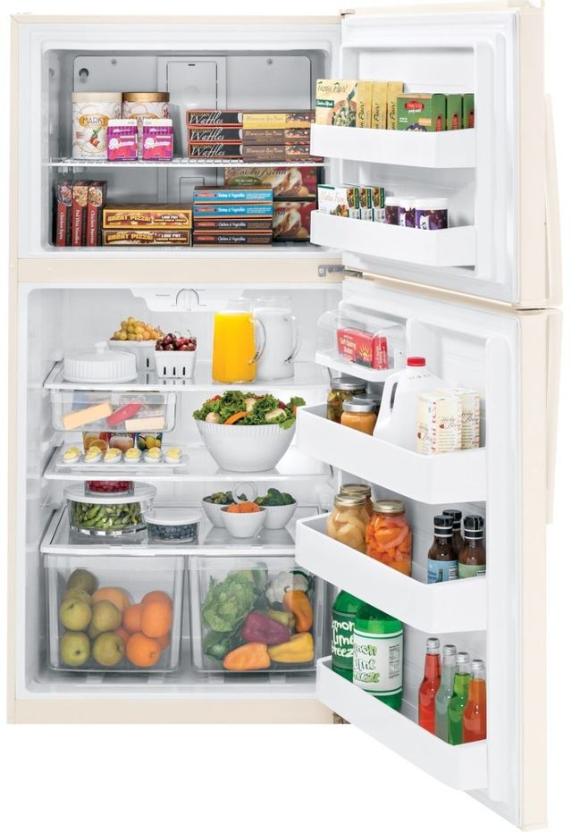 GE® 21.1 Cu. Ft. Bisque Top Freezer Refrigerator 1