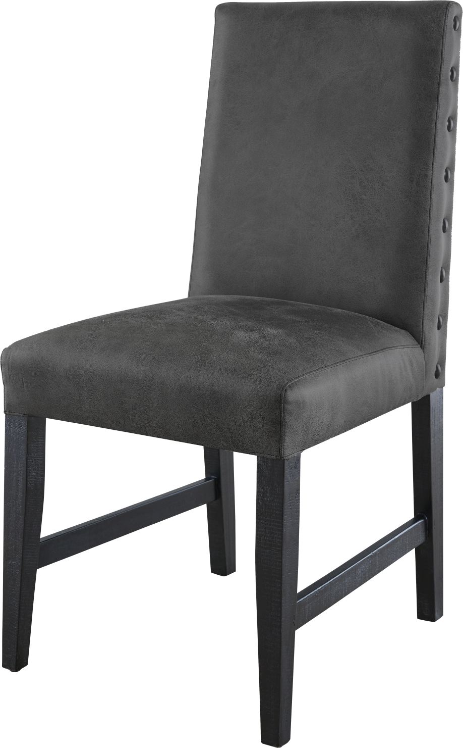 dark gray upholstered dining chairs