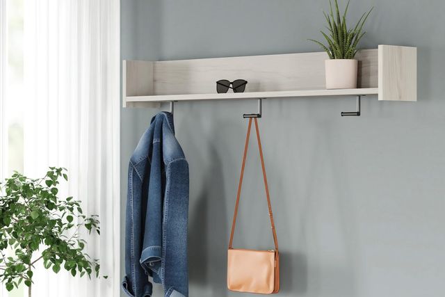 Signature Design by Ashley® Socalle Natural Wall Mounted Coat Rack with Shelf 4