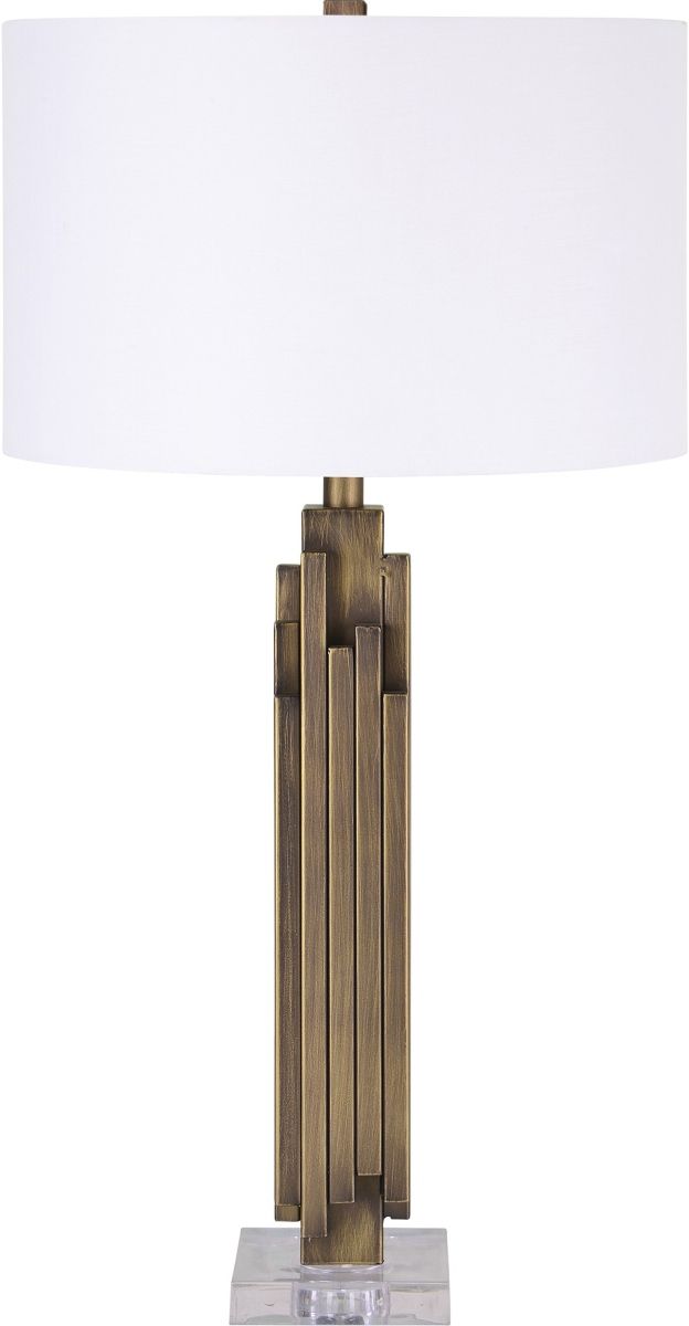 Renwil® Gabriel Antique Brass Grey Table Lamp 1