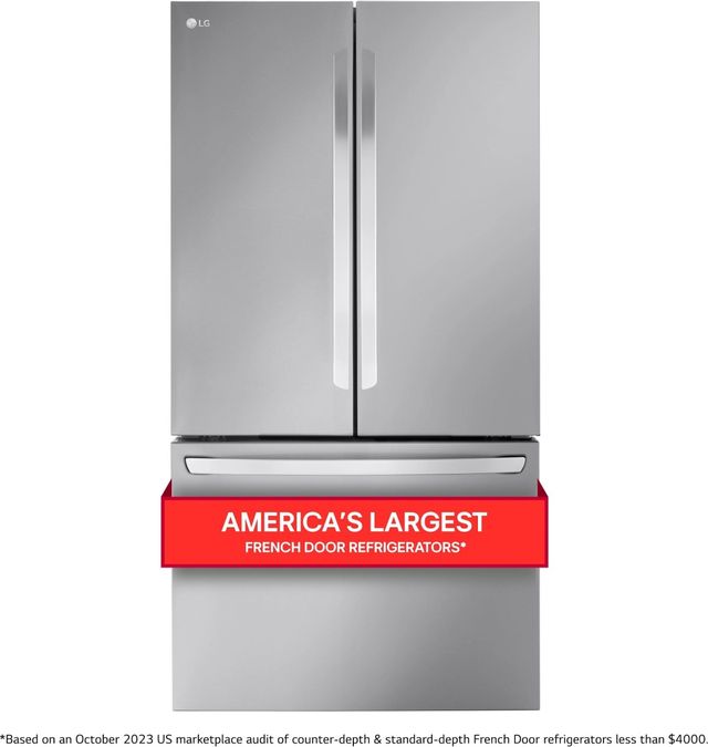 LG 27 Cu. Ft. PrintProof™ Stainless Steel Smart Counter Depth French Door Refrigerator-2