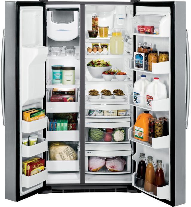 GE® Profile™ Series 28.16 Cu. Ft. Stainless Steel Side-by-Side Refrigerator-3