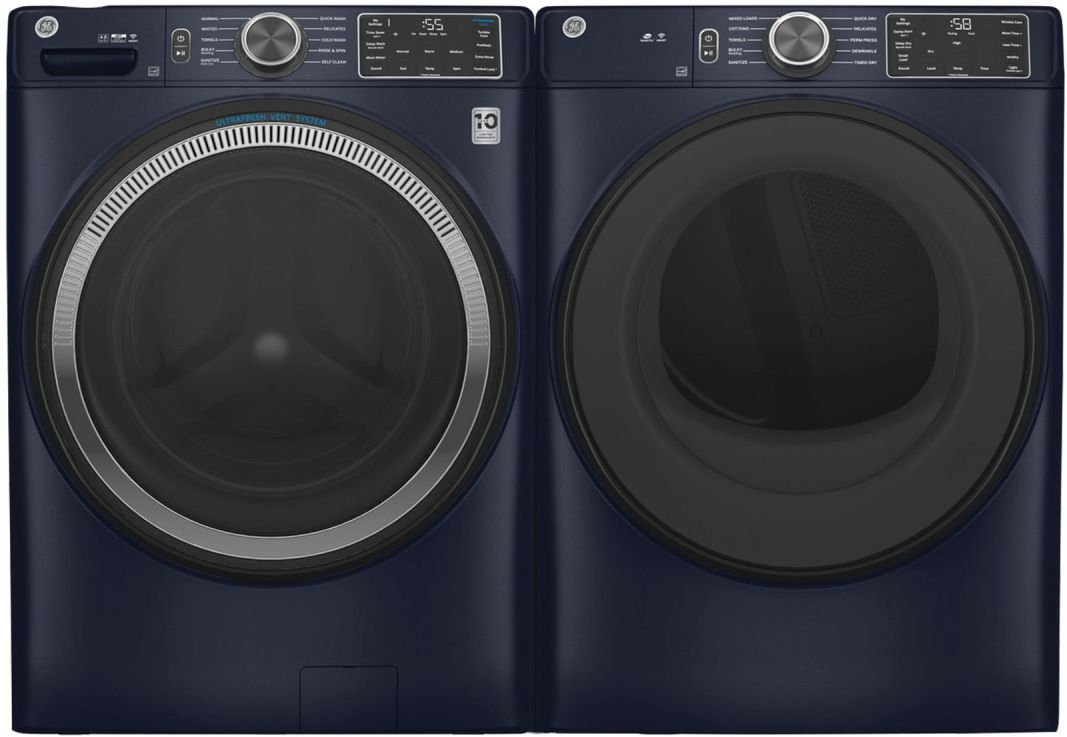 GE® Sapphire Blue Front Load Laundry Pair | Altitude Appliances ...