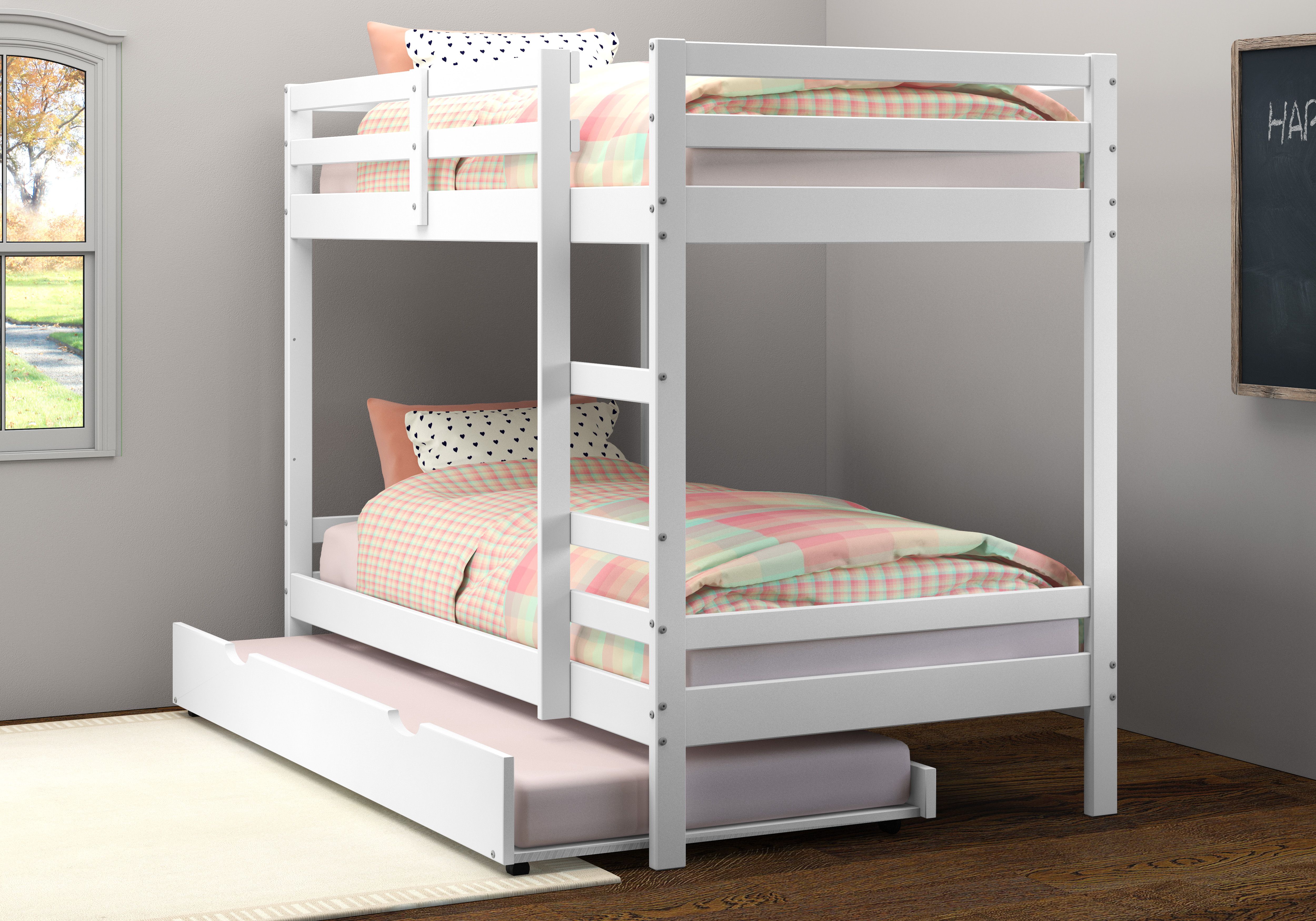 Donco Trading Company Twin Over Twin Bellaire Bunk With Trundle Bed