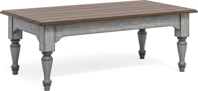 Flexsteel® Plymouth® Distressed Graywash Rectangular Coffee Table 3