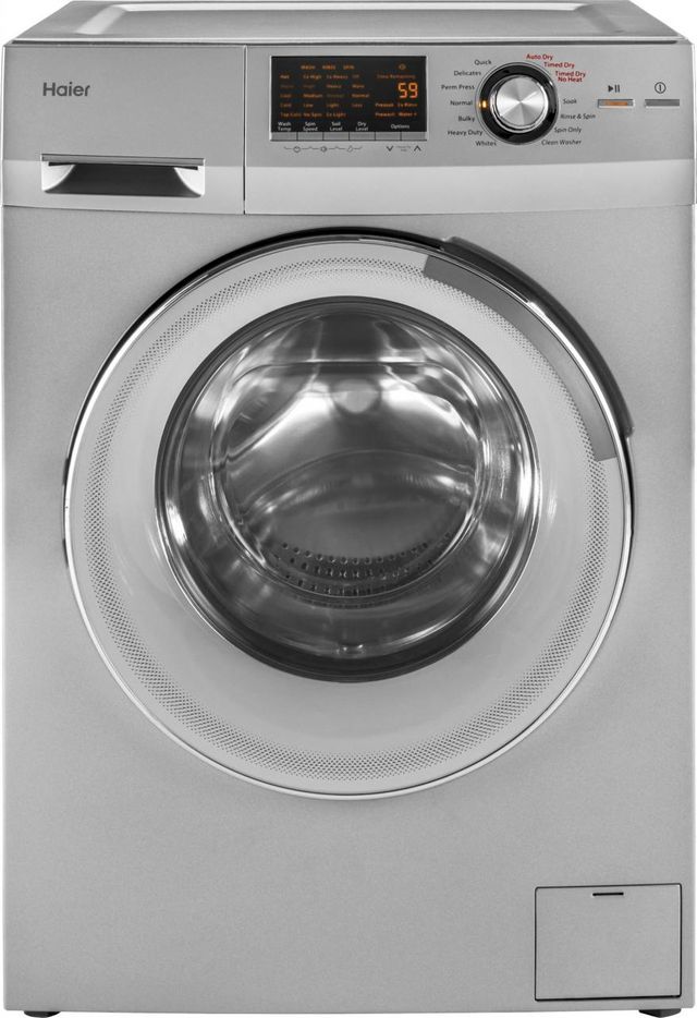 Haier 2.0 Cu. Ft. Silver Front Load Washer Dryer Combo