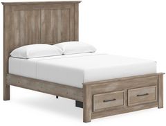 Signature Design by Ashley® Yarbeck Sand Queen Storage Panel Bed