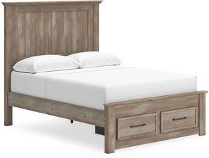 Signature Design by Ashley® Yarbeck Sand Queen Storage Panel Bed