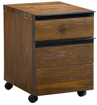 Progressive® Furniture Berkley Hall Black and Russet Pine Desk Companion