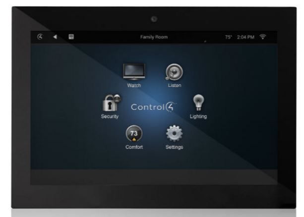 Control4® T3 Series Black 7" In-Wall Touch Screen