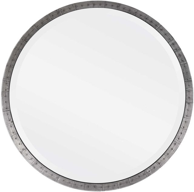 Uttermost® by John Kowalski Bartow Silver Industrial Round Mirror-0