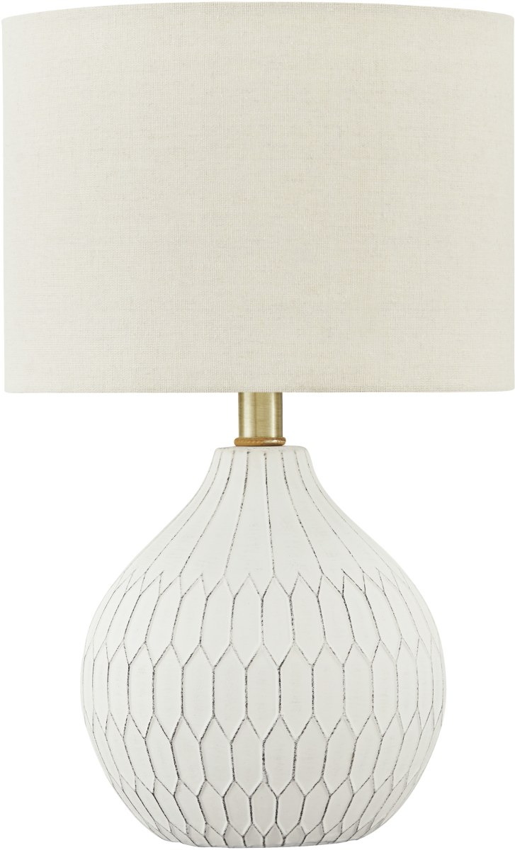 white ceramic table lamp