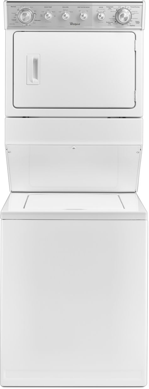 Whirlpool® Top Load Stackable Long Vent Electric Dryer-White